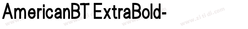 AmericanBT ExtraBold字体转换